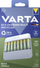 Karikues baterish Varta Eco Charger 57682101121, për AAA dhe AA, karikim i shpejtë, gri