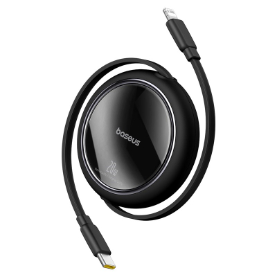 Kabllo kariku Baseus Free2Pull USB C në Lightning, 20W, 1m, e zezë