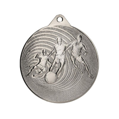 Medalje futbolli Victoria Sport Metal Medal Soccer 70mm, çelik, argjend