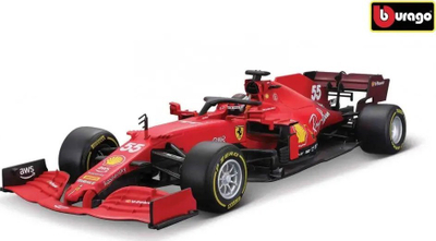 Model makine Bburago Ferrari SF21 #55, Formula 1, shkallë 1/18, i kuq