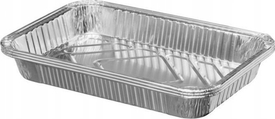 Tavë alumini Mustang Grill Tray, 31×21 cm, set me 3 copë, ngjyrë argjendtë