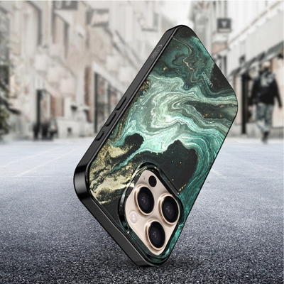 Kapotë telefoni Tech-Protect Lamano MagSafe për iPhone 16 Pro Max, mbrojtëse, jeshile Aura