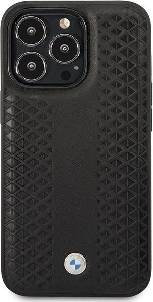 Këllëf telefoni BMW BMHMP14L22RFGK për iPhone 14 Pro, lëkurë, me MagSafe, i zi