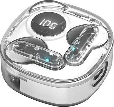 Kufje TWS Marvo HW-302, Bluetooth 5.3, ekran dixhital, transparente