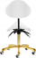Karrige kozmetike Giovanni Stool 1004, rrotulluese, e bardhë gold