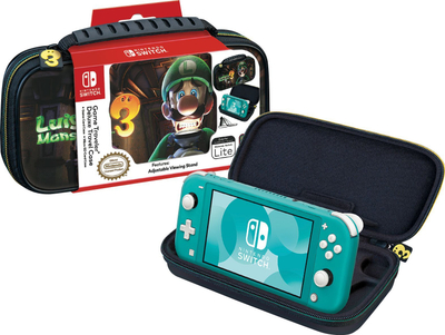 Rast udhëtimi Nintendo Switch Lite Luigi Mansion, kuti për 4 Game Cards, kasetë për 2 Micro SD, jeshile