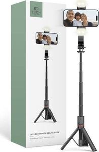 Selfie stick tripod wireless Tech-Protect L05S, me dritë LED, Bluetooth, i zi