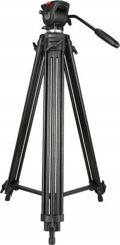 Tripod video NEST NT-777, 180cm, me kokë fluid, ngjyrë e zezë