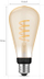 Llambë inteligjente Philips Hue Filament Edison ST72, E27, 7W, 550lm