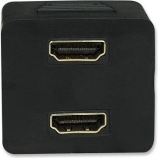 Nдaрyвaч HDMI Techly ICOC HDMI-F-002, 2 порти, кабел 30 cm, црн