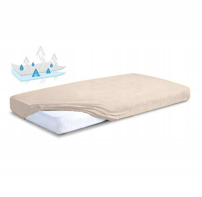 Заштитен чаршаф BABYMATEX Waterproof Sheet, 60x120 cm, водоотпорен, беж