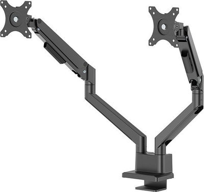 Krah monitori Neomounts DS70-250BL2, për 2 monitorë 17-32", me piston gazi, i zi