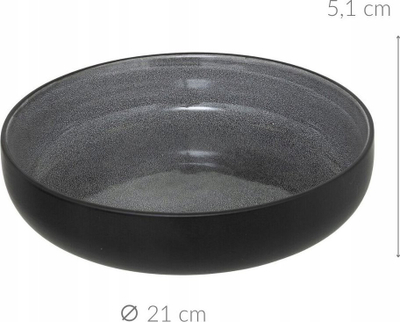 Чинија за супа Secret de Gourmet Diane, 21cm, керамика stoneware, темно сива