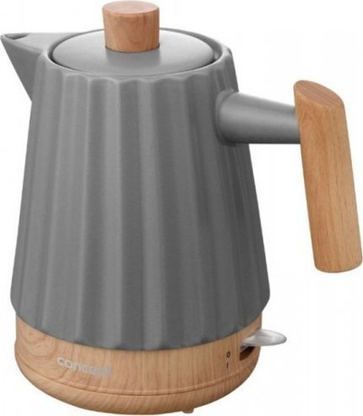 Електричен чајник Concept RK0092, 1.5L, 1500W, сив