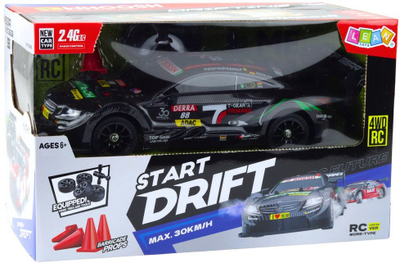 Makinë garash RC LeanToys Drift, 1:16, 30 km/h, karbon e zezë