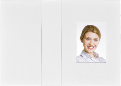 Држач за фотографии за пасош Daiber, сет 100 парчиња, 31x42 mm, бели мат