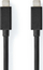 Kabllo USB C në USB C Nedis CCGP64020BK10, 1m, e zezë