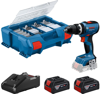 Trapano me goditje Bosch Professional GSB 18V 65, 18V, pa kabllo, blu