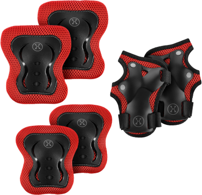 Set mbrojtësesh Nils Extreme H320, 6 pjesë, madhësia L, kuqe e zezë