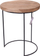 Set tavolinash kafe Home Styling Collection COFFEE, 3 copë, të rrumbullakta, dru MDF dhe metal, ngjyrë teak me të zezë