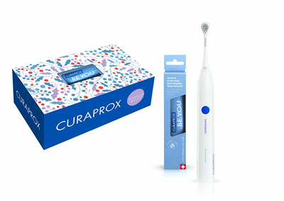 Set furçë elektrike për dhëmbë + pastë zbardhuese 60 ml Curaprox Be You blue kCX185