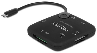 Lexues kartash DeLOCK 65529, USB 2.0, Micro USB OTG, i zi