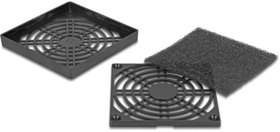 Филтер за прав за вентилатор за компјутер Delock, 80 x 80 mm, црн