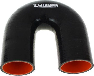 Lidhës silikoni TurboWorks Pro Elbow 180°, 60mm, i zi
