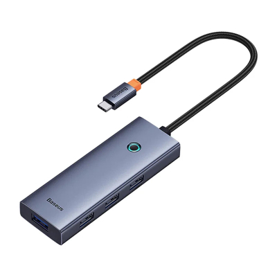 Hub USB C Baseus UltraJoy 5in1, 4x USB 3.0, HDMI 4K, gri