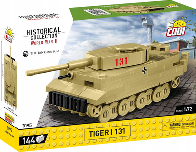 Set ndërtimi Cobi Historical Collection WWII Tiger I 131, 1:72, 144 pjesë, shumëngjyrësh