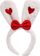 Декоративна лента за коса Rabbit With Bow OPK15, полиестер, розова