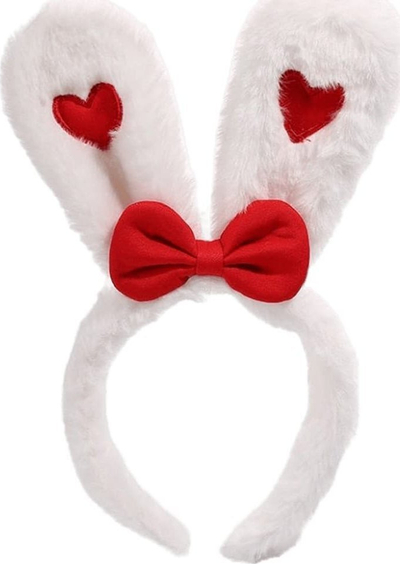 Декоративна лента за коса Rabbit With Bow OPK15, полиестер, розова