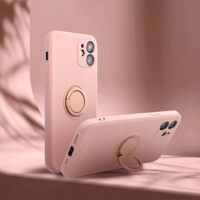 Мобилен футроло Roar Amber за Samsung Galaxy S24, TPU, со прстен 360°, розова