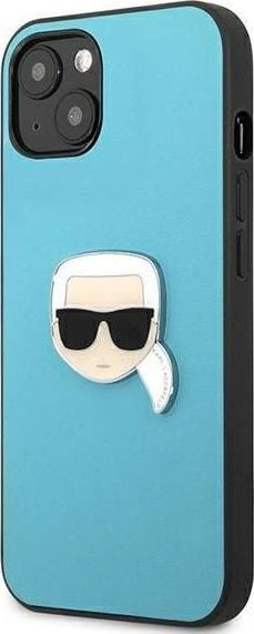 Maskë mbrojtëse Karl Lagerfeld KLHCP13SPKMB, për iPhone 13 mini 5.4", lëkurë eco, blu
