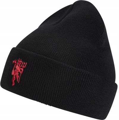 Kapele adidas Manchester United Woolie Cap IY0437, poliestër i ricikluar, e zezë