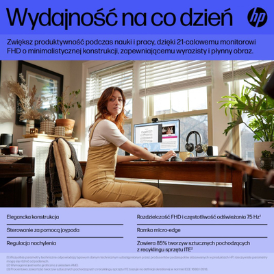 Monitor HP V22v G5 (65P56AA#ABB), 21.45", FHD, i zi