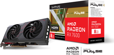 Kartelë grafike Sapphire PULSE Radeon RX 7600 GAMING 8GB, 8GB GDDR6