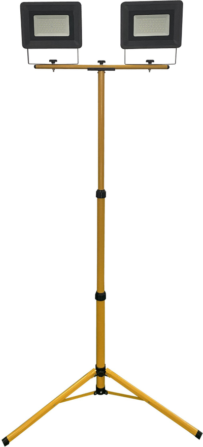 Reflektor pune Standard TRIPOD E023EI, 2x50W LED, 8500 lm, IP65, i verdhë