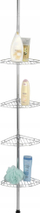 Raft dushi teleskopik Wenko Telescopic Shower Shelf, 275cm, 4 rafte, argjendtë