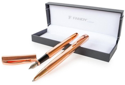 Set stilolapsash Delta Fountain Pen & Ballpoint, 0.7mm, në kuti dhurate, ngjyrë ari