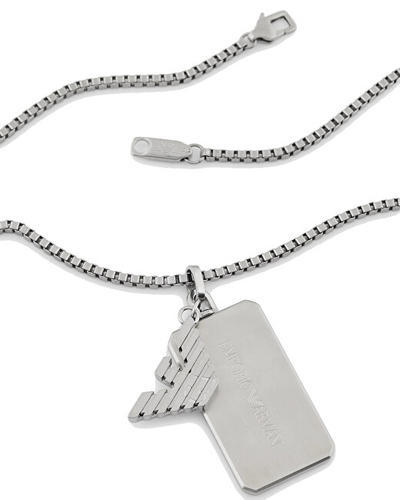 Qafore për meshkuj Emporio Armani Eagle Logo EGS3167040, e argjendtë