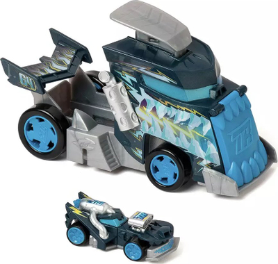 Kamion lodër T-Racers Mix´n Race Ice Launcher, me nisës makine, me makinë ekskluzive brenda
