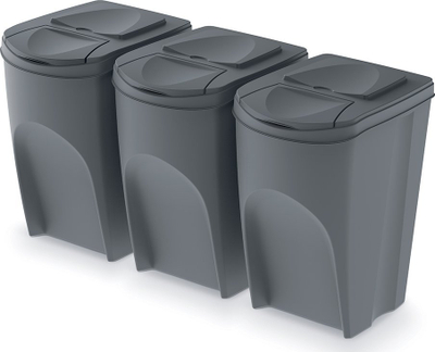 Kosh plehrash SortiBox, 35 L, gri