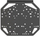 Универзална монтажна плочка MOZA Universal Mounting Plate, за менувач и рачна сопирачка, челик, црна