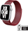 Rrip çeliku inox për Apple Watch, 38/40/41 mm, mbyllje me magnet, i kuq
