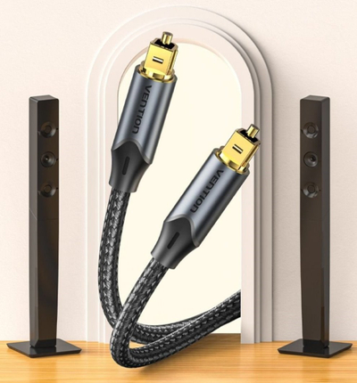 Kabllo audio optike Vention BAVBJ, 5m, alumin, e zezë
