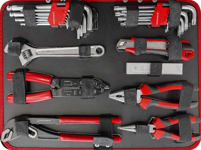 Set veglash Holzmann WZK167PRO, 167 pjesë, me valixhe karrocë, gri