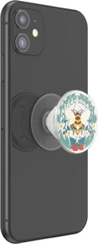 Pop Socket PlantCore Translucent Bee Boho, me ngjitje, gjysmë transparent
