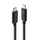 Kabllo Lindy Thunderbolt 3, 2m, pasiv, e zezë