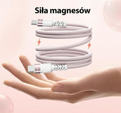 Кабел Awei CL-166T USB C во USB C, магнетен, 60W, црн